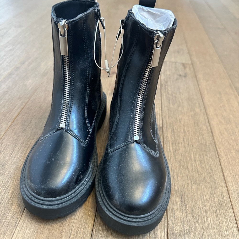 Zara Kids Black Boots with Zipper